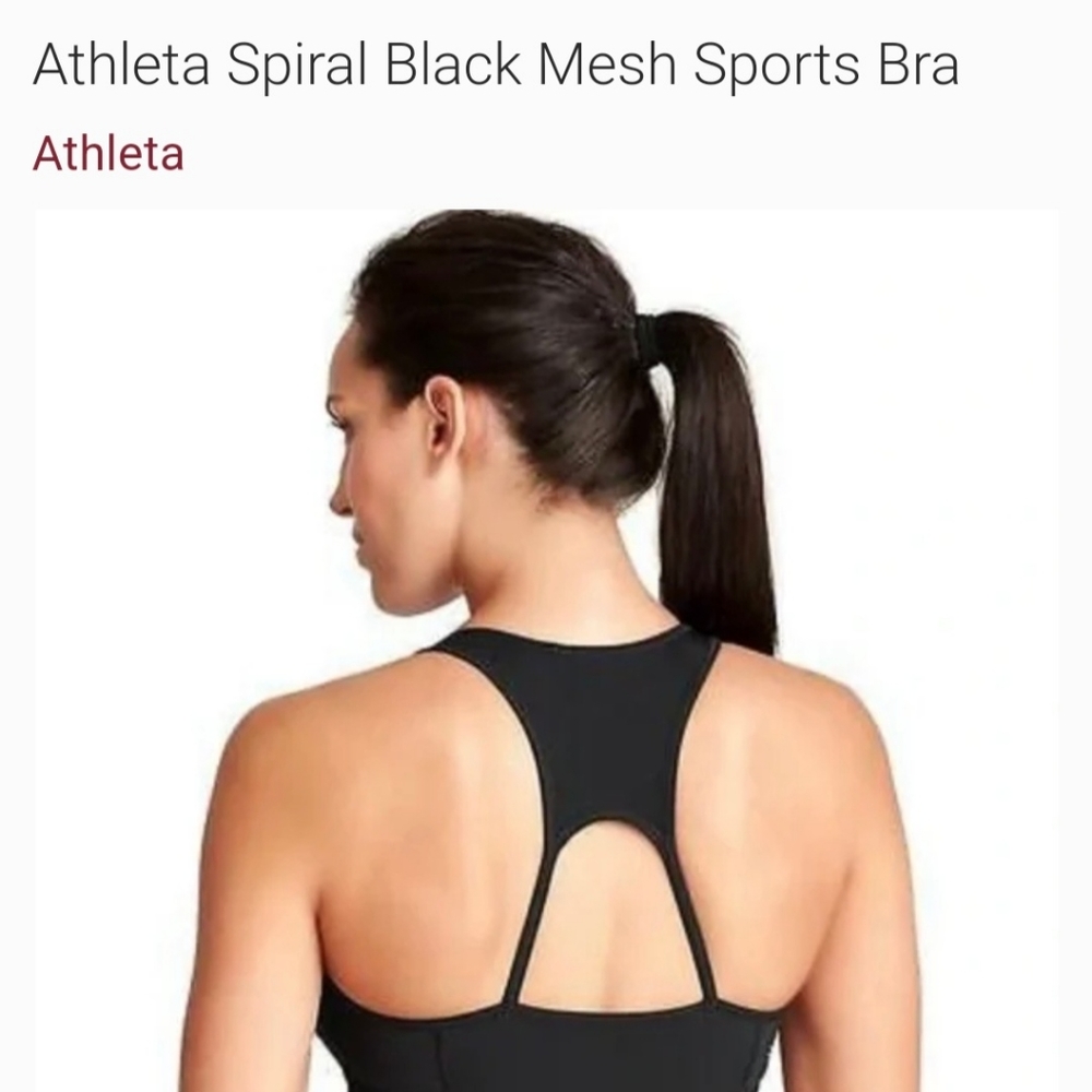 Athleta Spiral Black Sports Bra